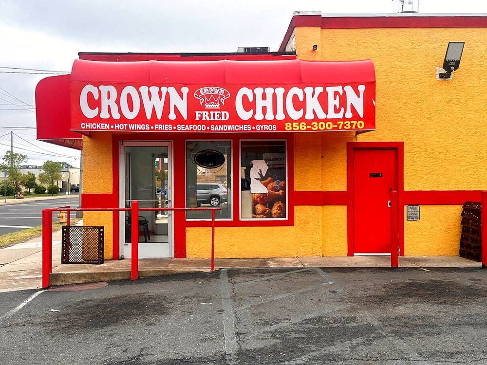 Crown Fried Chicken restaurant in the daytime, East Broad Street, Millville NJ